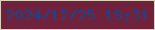 文字の大きさ：4、枠の色：dbd1be、背景の色：70223d、文字の色：18448d 無料ブログパーツのブログ時計