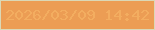文字の大きさ：2、枠の色：dbd8b6、背景の色：ec9d54、文字の色：f3ad60 無料ブログパーツのブログ時計