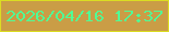 文字の大きさ：1、枠の色：dbdd22、背景の色：ca9d46、文字の色：51fb95 無料ブログパーツのブログ時計
