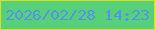 文字の大きさ：5、枠の色：dbe01a、背景の色：56d07b、文字の色：5294ee 無料ブログパーツのブログ時計
