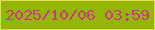 文字の大きさ：4、枠の色：dbe056、背景の色：95b606、文字の色：d03686 無料ブログパーツのブログ時計