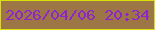 文字の大きさ：5、枠の色：dbe106、背景の色：9d7646、文字の色：8f23d0 無料ブログパーツのブログ時計
