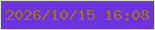 文字の大きさ：3、枠の色：dbe2bc、背景の色：6c34e0、文字の色：9e7610 無料ブログパーツのブログ時計