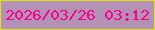 文字の大きさ：1、枠の色：dbe315、背景の色：b491b7、文字の色：f80388 無料ブログパーツのブログ時計