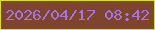 文字の大きさ：4、枠の色：dbe403、背景の色：7d452e、文字の色：a874dc 無料ブログパーツのブログ時計
