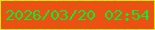 文字の大きさ：4、枠の色：dbe51b、背景の色：eb5112、文字の色：0ceb30 無料ブログパーツのブログ時計