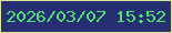 文字の大きさ：2、枠の色：dbe59a、背景の色：252f71、文字の色：4fe171 無料ブログパーツのブログ時計