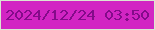 文字の大きさ：5、枠の色：dbe6d2、背景の色：d225c3、文字の色：840b8a 無料ブログパーツのブログ時計