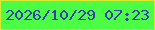 文字の大きさ：1、枠の色：dbe730、背景の色：4bfd45、文字の色：363faf 無料ブログパーツのブログ時計