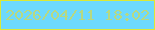 文字の大きさ：1、枠の色：dbe835、背景の色：6dd9fd、文字の色：b7d980 無料ブログパーツのブログ時計