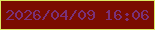文字の大きさ：3、枠の色：dbe963、背景の色：7a0c00、文字の色：793179 無料ブログパーツのブログ時計