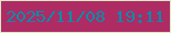 文字の大きさ：3、枠の色：dbeac1、背景の色：ae2b64、文字の色：088caa 無料ブログパーツのブログ時計