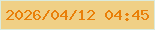 文字の大きさ：3、枠の色：dbebde、背景の色：f0d086、文字の色：e98008 無料ブログパーツのブログ時計