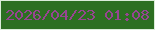 文字の大きさ：4、枠の色：dbecd9、背景の色：2c6f21、文字の色：974591 無料ブログパーツのブログ時計
