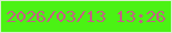 文字の大きさ：5、枠の色：dbedcf、背景の色：4bf214、文字の色：c55f85 無料ブログパーツのブログ時計