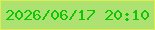 文字の大きさ：2、枠の色：dbee4e、背景の色：ade273、文字の色：10c502 無料ブログパーツのブログ時計