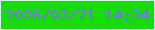 文字の大きさ：3、枠の色：dbeef5、背景の色：18dc08、文字の色：776efe 無料ブログパーツのブログ時計