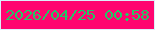 文字の大きさ：3、枠の色：dbeffa、背景の色：ff0570、文字の色：22c766 無料ブログパーツのブログ時計