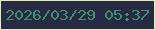 文字の大きさ：1、枠の色：dbf0b4、背景の色：272a42、文字の色：3c926f 無料ブログパーツのブログ時計