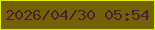 文字の大きさ：4、枠の色：dbf20e、背景の色：756102、文字の色：47223f 無料ブログパーツのブログ時計