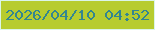 文字の大きさ：3、枠の色：dbf5e9、背景の色：b7cc2f、文字の色：338690 無料ブログパーツのブログ時計