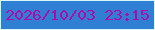 文字の大きさ：5、枠の色：dbf6fa、背景の色：2f80d5、文字の色：b10aaa 無料ブログパーツのブログ時計