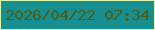 文字の大きさ：5、枠の色：dbf7ad、背景の色：178e8f、文字の色：46601c 無料ブログパーツのブログ時計