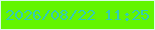 文字の大きさ：2、枠の色：dbfbe9、背景の色：63f501、文字の色：33ccb3 無料ブログパーツのブログ時計