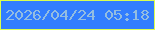 文字の大きさ：1、枠の色：dbfe4f、背景の色：327dfe、文字の色：93bde1 無料ブログパーツのブログ時計