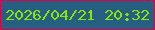 文字の大きさ：2、枠の色：dc004a、背景の色：275f80、文字の色：8ae608 無料ブログパーツのブログ時計