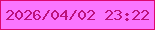 文字の大きさ：3、枠の色：dc086d、背景の色：fa76ff、文字の色：bb117c 無料ブログパーツのブログ時計