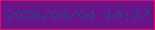 文字の大きさ：3、枠の色：dc0a6e、背景の色：681388、文字の色：323c82 無料ブログパーツのブログ時計