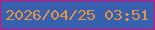 文字の大きさ：1、枠の色：dc0a7c、背景の色：3760ae、文字の色：e39347 無料ブログパーツのブログ時計