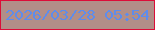 文字の大きさ：3、枠の色：dc0d38、背景の色：b28e88、文字の色：5e8cec 無料ブログパーツのブログ時計