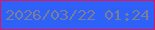 文字の大きさ：3、枠の色：dc175a、背景の色：2e60fa、文字の色：7c7c9a 無料ブログパーツのブログ時計