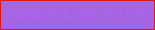 文字の大きさ：4、枠の色：dc1810、背景の色：a366df、文字の色：b360f7 無料ブログパーツのブログ時計
