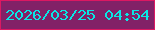 文字の大きさ：2、枠の色：dc1862、背景の色：822167、文字の色：07e8e5 無料ブログパーツのブログ時計