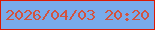 文字の大きさ：3、枠の色：dc1a04、背景の色：79abeb、文字の色：d2533f 無料ブログパーツのブログ時計