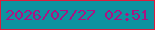 文字の大きさ：2、枠の色：dc1d3c、背景の色：0d93a0、文字の色：ab1382 無料ブログパーツのブログ時計