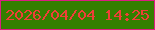 文字の大きさ：3、枠の色：dc1d82、背景の色：347f00、文字の色：ef3f38 無料ブログパーツのブログ時計