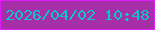 文字の大きさ：5、枠の色：dc1dfa、背景の色：a62fa7、文字の色：0dc6c8 無料ブログパーツのブログ時計
