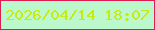 文字の大きさ：3、枠の色：dc1e54、背景の色：bbf9cc、文字の色：c8e911 無料ブログパーツのブログ時計