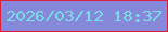 文字の大きさ：5、枠の色：dc1f39、背景の色：8689da、文字の色：79dde4 無料ブログパーツのブログ時計