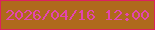 文字の大きさ：2、枠の色：dc215f、背景の色：af691c、文字の色：e445af 無料ブログパーツのブログ時計