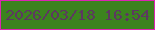 文字の大きさ：1、枠の色：dc25b2、背景の色：3c831e、文字の色：5d3860 無料ブログパーツのブログ時計
