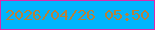 文字の大きさ：5、枠の色：dc28ad、背景の色：01b4fd、文字の色：b78139 無料ブログパーツのブログ時計