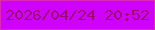 文字の大きさ：3、枠の色：dc29bb、背景の色：cf03fc、文字の色：9b0571 無料ブログパーツのブログ時計