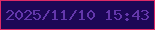 文字の大きさ：1、枠の色：dc2a66、背景の色：1c0756、文字の色：6337ab 無料ブログパーツのブログ時計