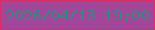文字の大きさ：3、枠の色：dc2d62、背景の色：a2469a、文字の色：328b82 無料ブログパーツのブログ時計