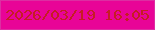 文字の大きさ：5、枠の色：dc2ea2、背景の色：e80497、文字の色：c61d23 無料ブログパーツのブログ時計